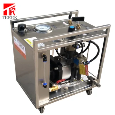 Bomba de prueba de presión hidrostática neumática de alta presión marca Terek para pruebas de válvulas y tuberías de 400 a 60000 Psi